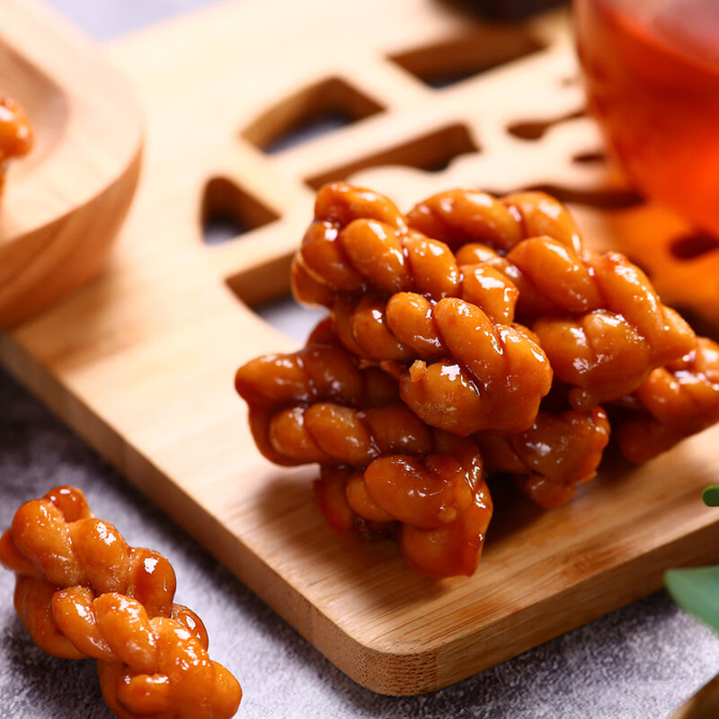 阿婆家的红糖小麻花香酥椒盐味零食单独包装小袋装麻花小吃零食 红糖味+椒盐味小麻花250g*2袋快