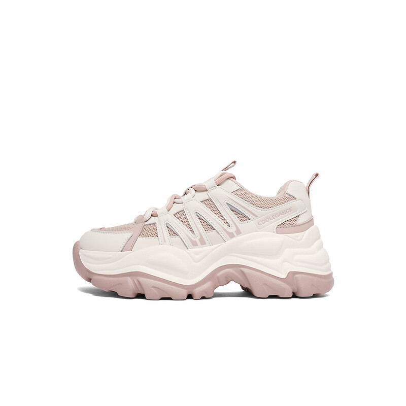 百丽百搭时尚老爹鞋女23秋季新商场同款透气网面休闲鞋Z9D1DCM3 粉色 34