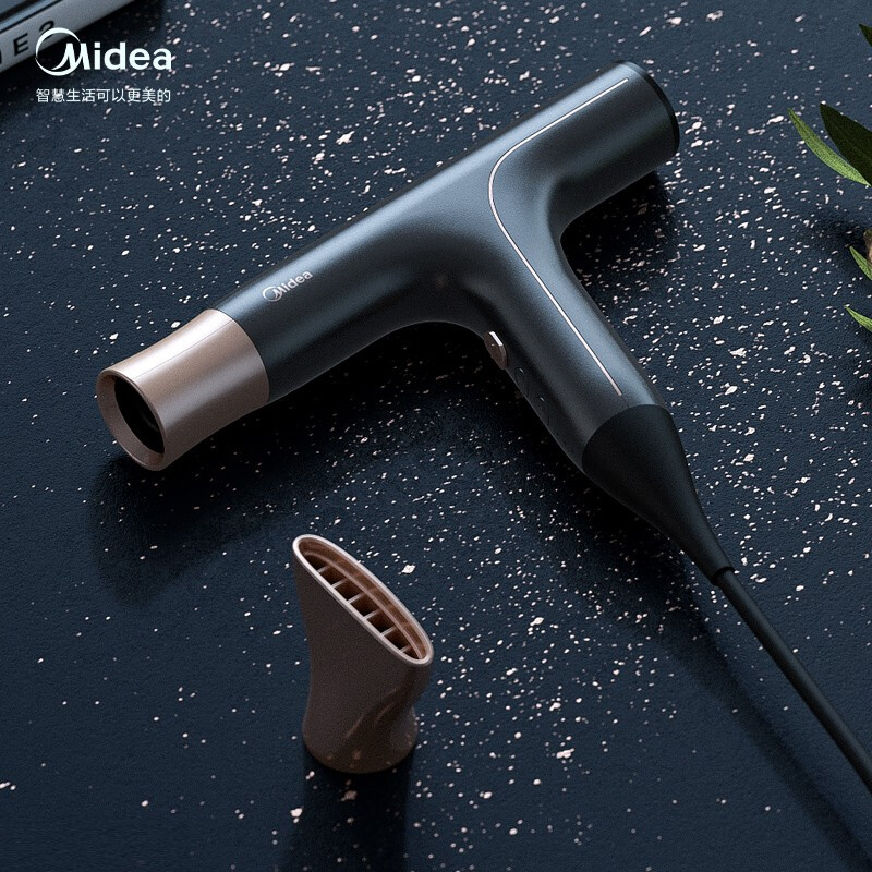 Midea high-speed hair dryer household ten million anion high wind pressure quick drying hair care intelligent constant temperature hair dryer self-cleaning fan the7 series mb-ak0201