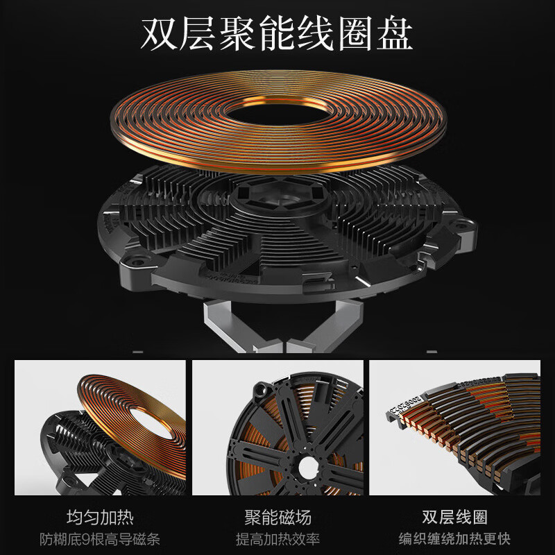 美的（Midea） 家用电磁炉2200w大功率触摸式速热火锅炉预约定时黑晶面板4D防水电磁灶炒涮炖煮炸烤 MC-CLE2210