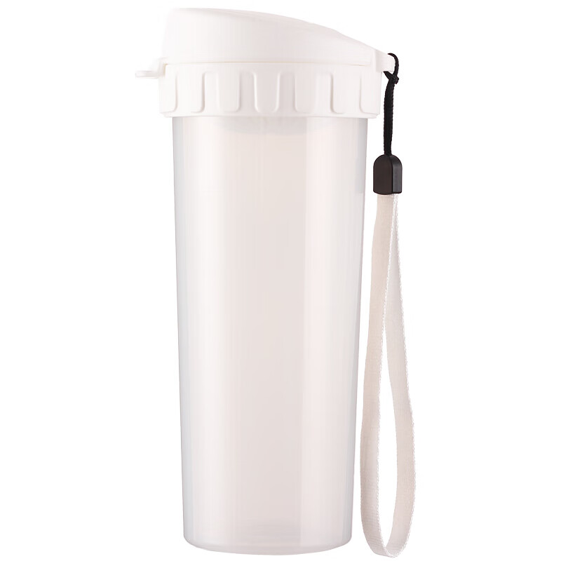 Tupperware tea rhyme plastic cup heart movement sealed water leakage proof cup with rope tea barrier Aurora white 500ml