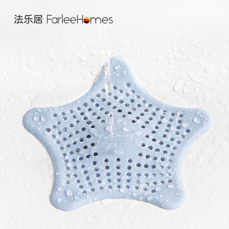 Faleju bathtub anti blocking filter toilet sink hand washing basin bathroom sewer hair anti blocking hair drain plug light blue