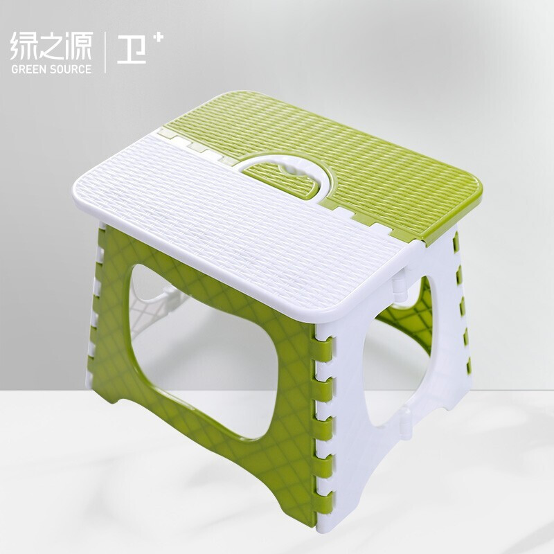 Green source storage portable folding stool (small) Japanese children's stool bathroom outdoor folding chair train stool household Mazar simple stool