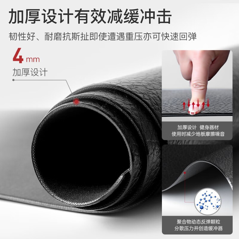 捷瑞特JOROTO美国品牌跑步机垫子隔音减震垫加厚防滑 大号 2米长