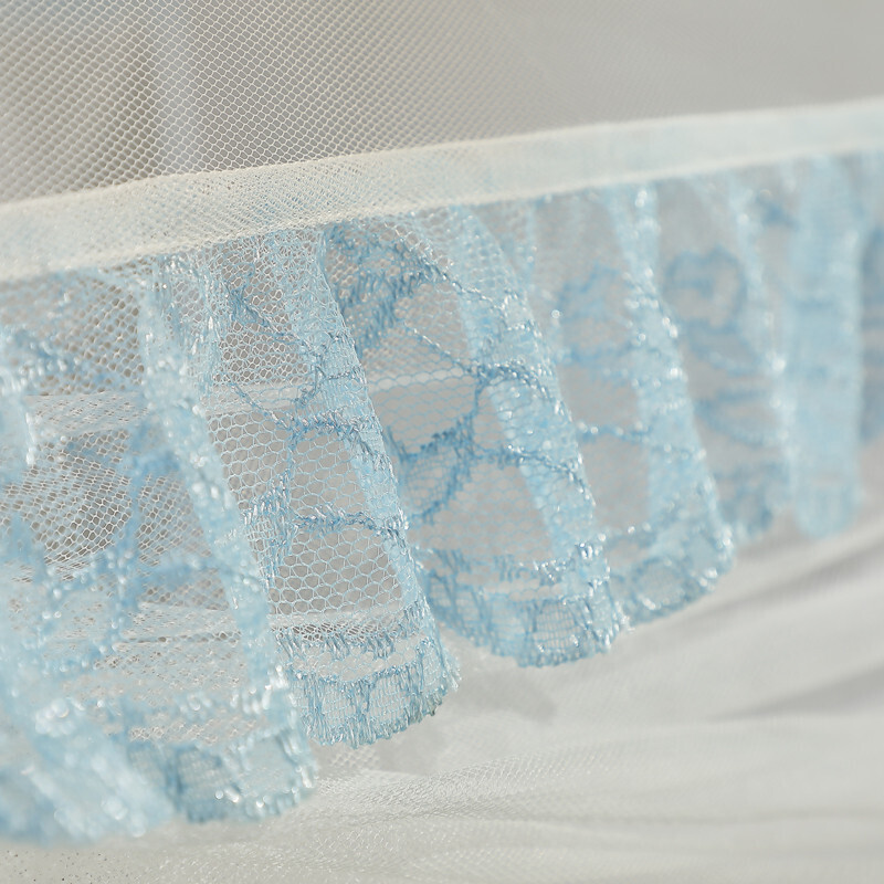 富安娜家纺 蒙古包蚊帐加密防蚊防滑易收纳 牢固支架双开门蚊帐1.5米床