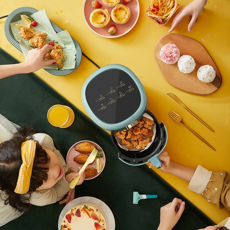 小熊（Bear）空气炸锅 3.5L家用低脂轻食机 多功能电炸锅 一人食薯条机QZG-B14E1