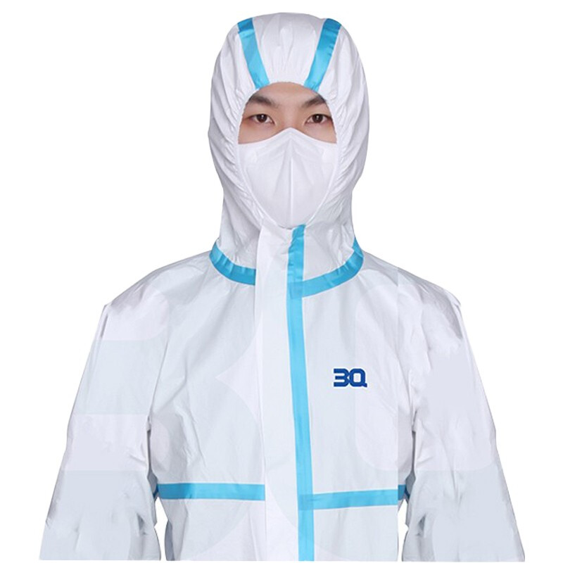 3Q 医用一次性防护服连体隔离衣全身飞机工作连帽防尘衣服男女均码(身高160-180)-融创集采商城