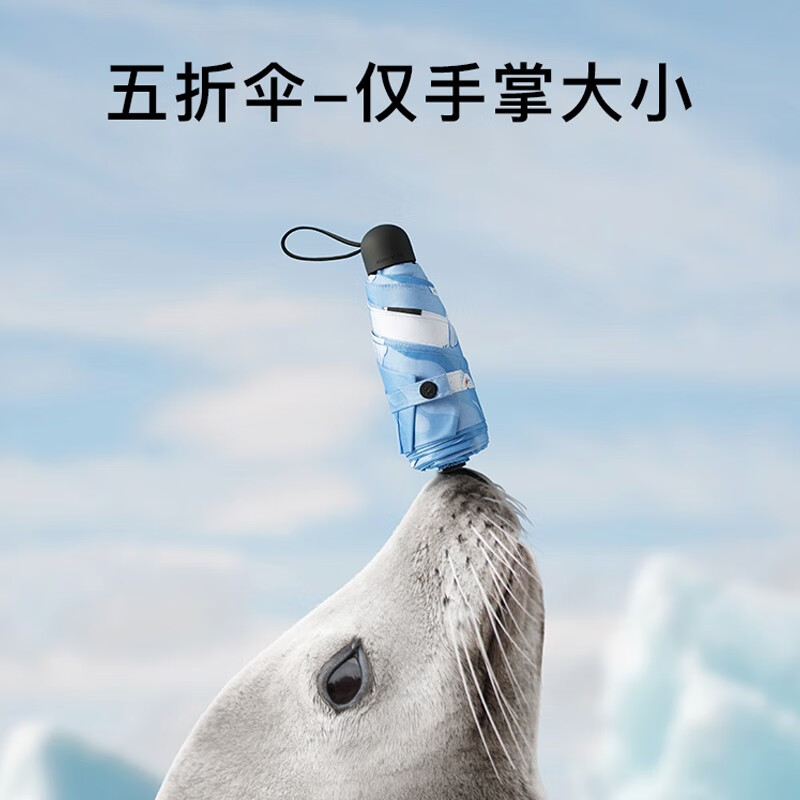 蕉下（beneunder）太阳伞防晒防紫外线遮阳伞女士雨伞户外晴雨两用伞 栖寻系列五折伞-浮豹