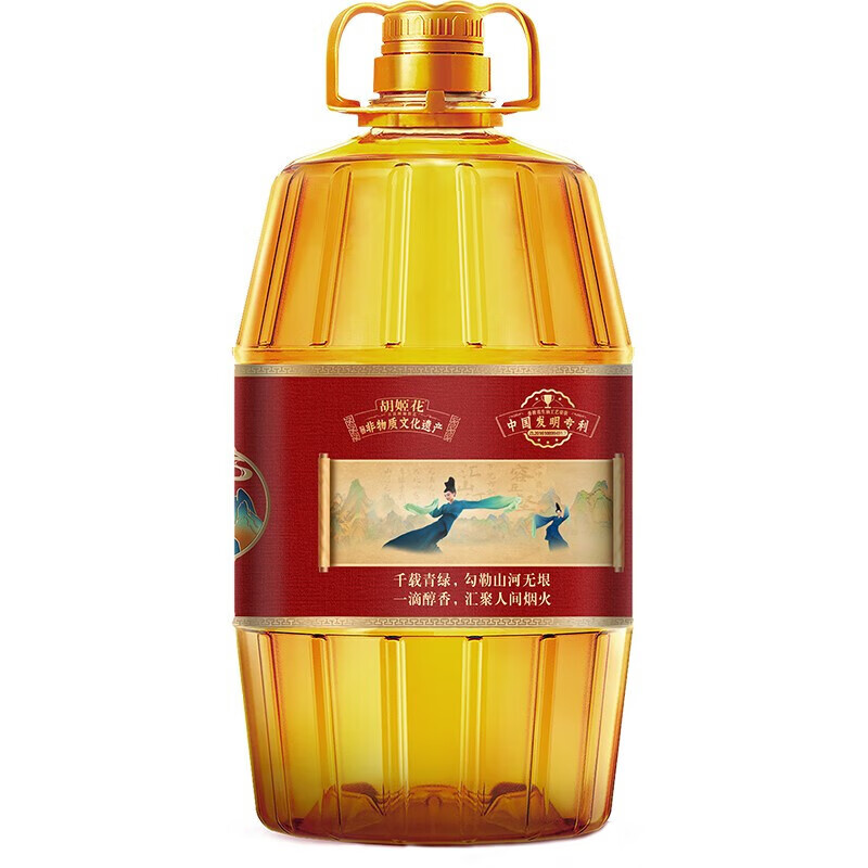 胡姬花国色添香古法花生油5L