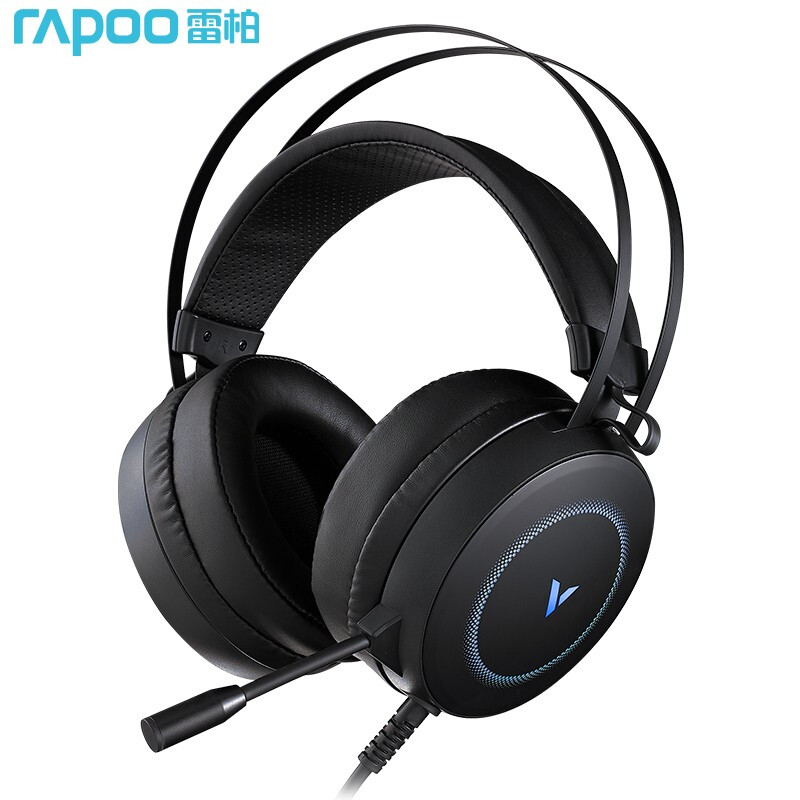Rapoo vh160 wired headset virtual 7.1 channel game headset computer headset E-sports headset headset stereo surround sound black