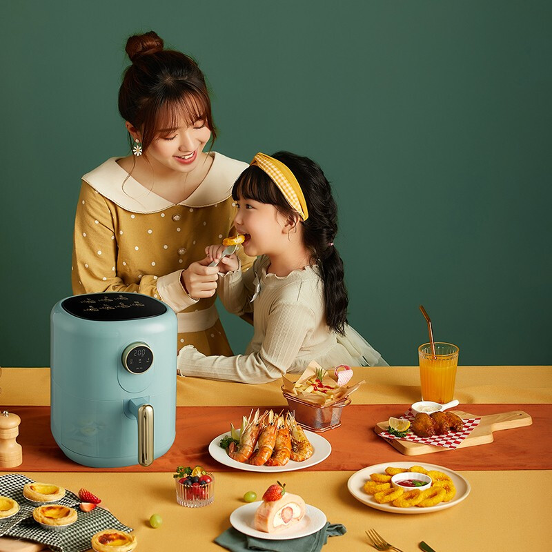 小熊（Bear）空气炸锅 3.5L家用低脂轻食机 多功能电炸锅 一人食薯条机QZG-B14E1