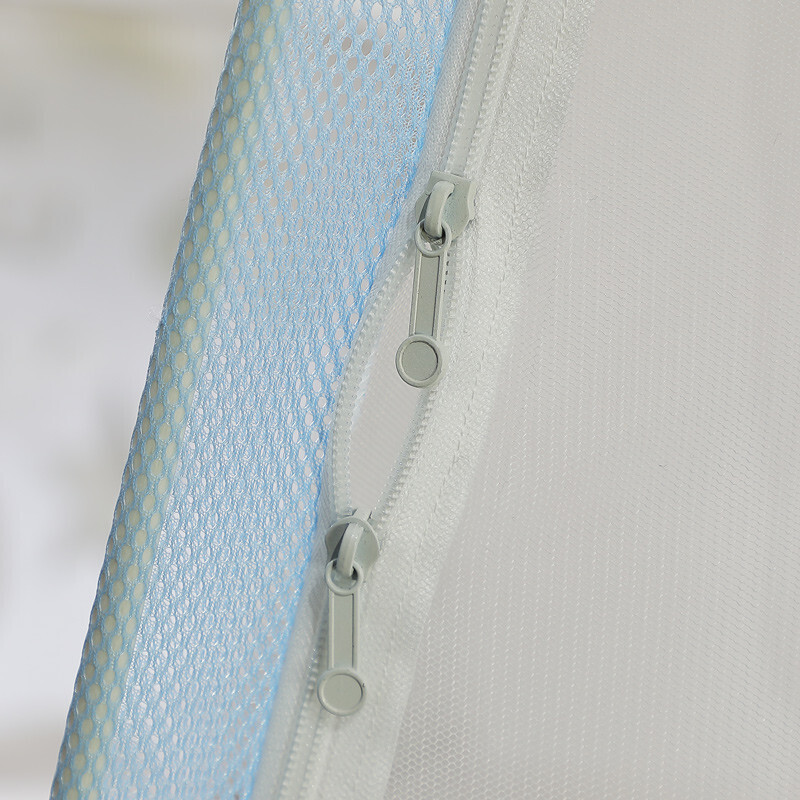 富安娜家纺 蒙古包蚊帐加密防蚊防滑易收纳 牢固支架双开门蚊帐1.5米床