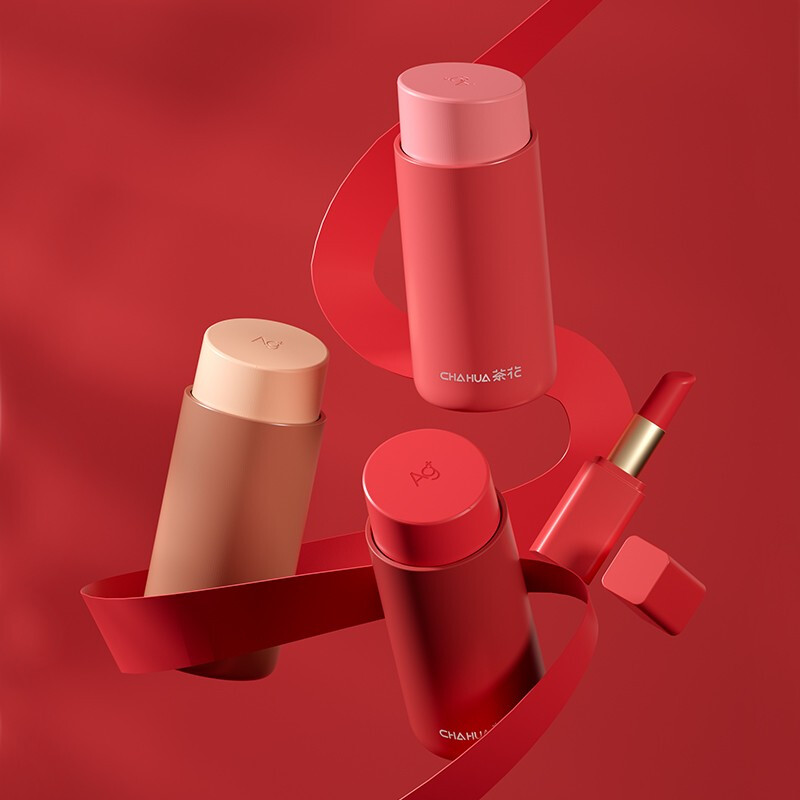 茶花mini口红保温杯女随手随行杯夏季便携个性潮流创意可爱水杯 暖茶橘