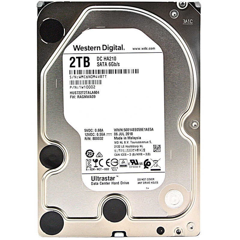 Western Digital 2TB sata6gb / s 7200 to 128M enterprise hard disk (hus722t2tatala604)