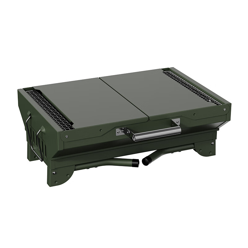 斯密欧折叠双翼碳烤炉烧烤炉MR-631车载便携户外酒店庭院烤肉炉子 绿色