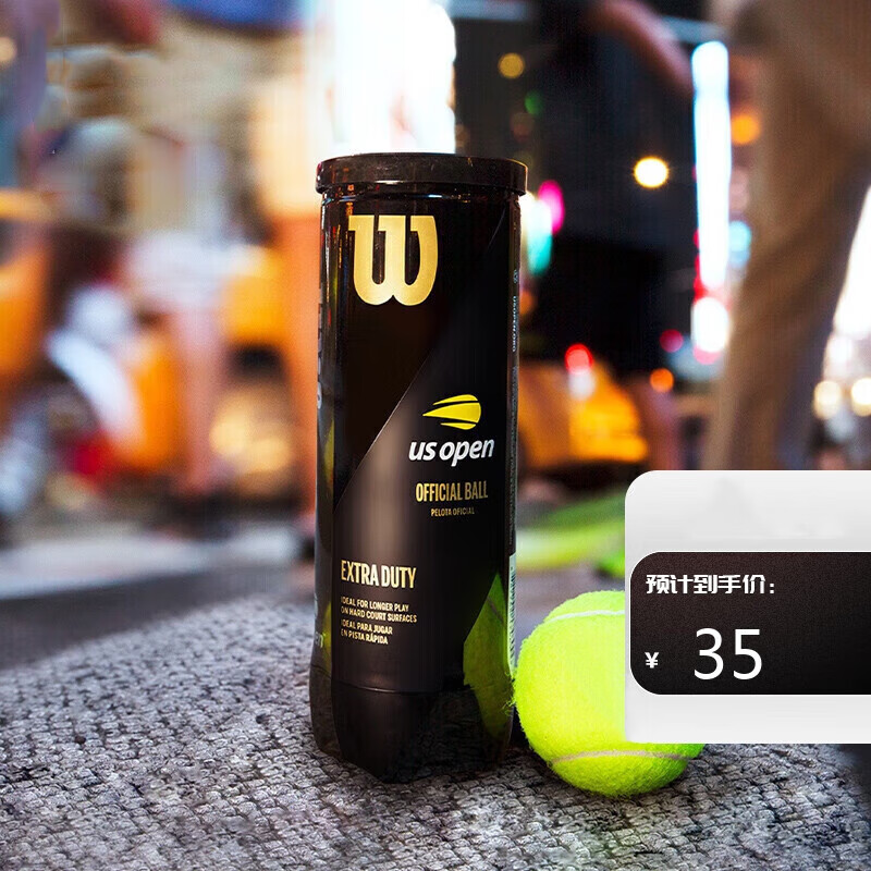 普洛（puLuo）美网比赛训练网球塑罐（3粒装)