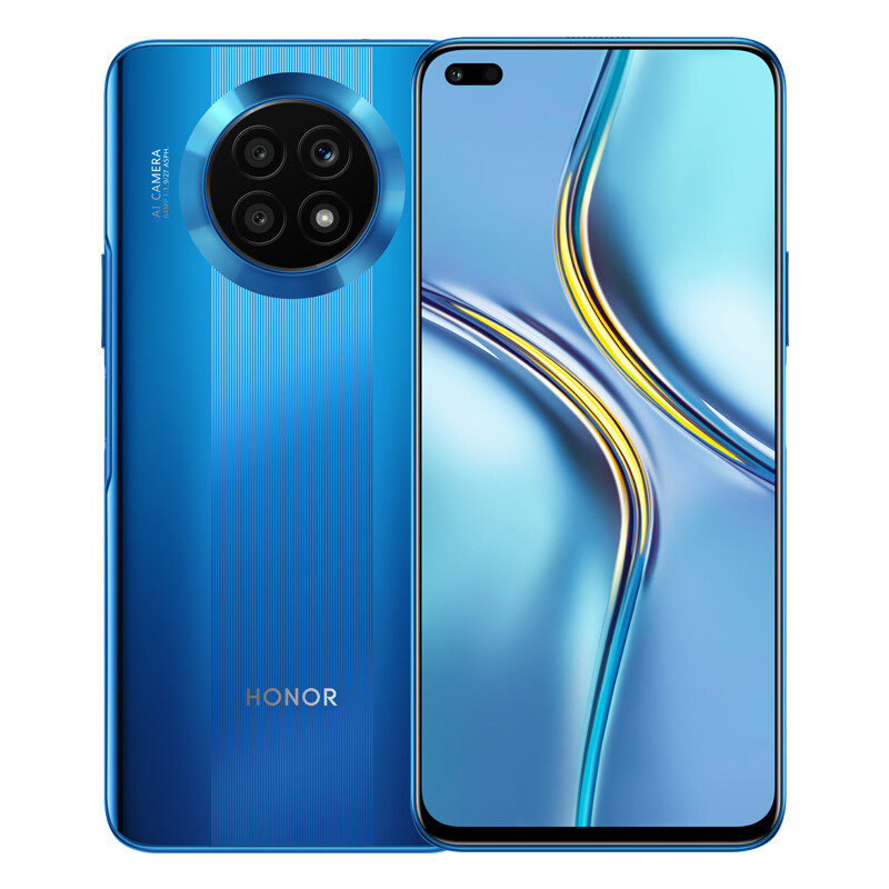 Glory X20 66W super fast charging 120Hz high brush screen 64000000 super clear image 4300mah all Netcom 8GB + 128GB Aurora blue