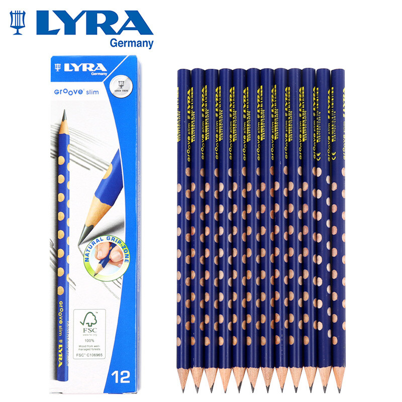 Lyra German Yiya hole pencil HB children's triangle pencil for primary school students in 12 boxes 1760100