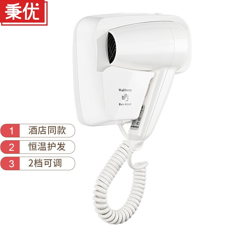Bingyou star hotel family ABS wall mounted hair dryer hair dryer
