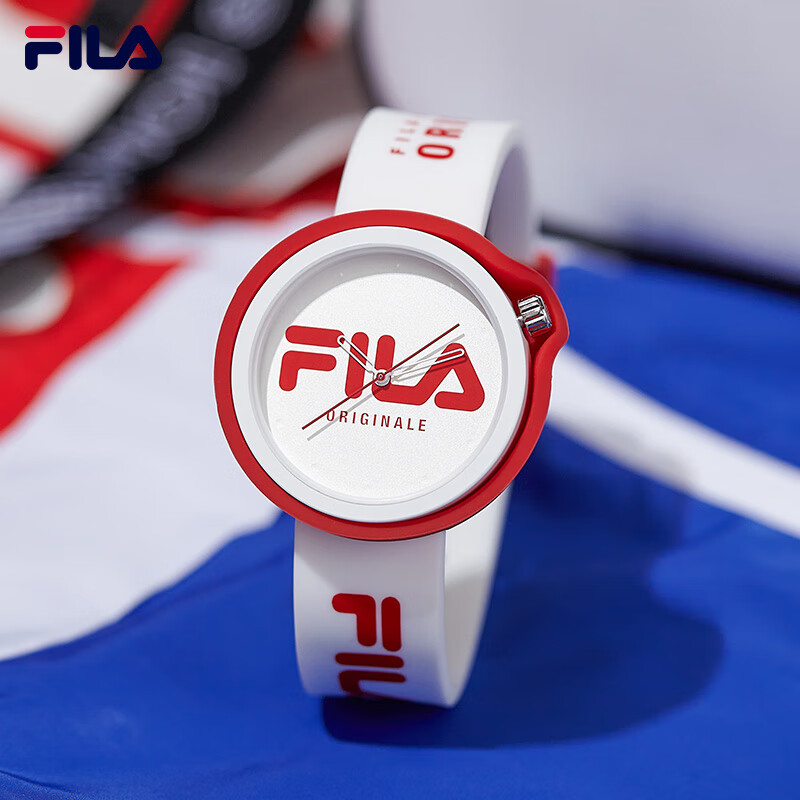 FILA watch female couple Neutral Trend color contrast waterproof sports silicone jelly watch student watch flm38-6035-005