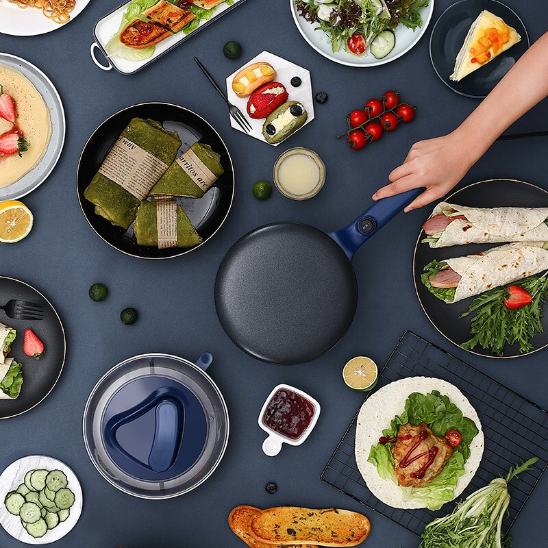 摩飞电器（Morphyrichards） 薄饼机卷饼机电饼铛家用多功能早餐机春饼机千层饼锅烙饼机 和面煎饼机MR1266