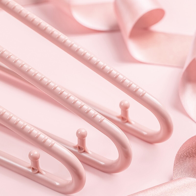 茶花衣架加厚加粗塑料防滑衣服撑大人挂晾晒衣架大码晒晾家用24只 【4组24只】浅灰色