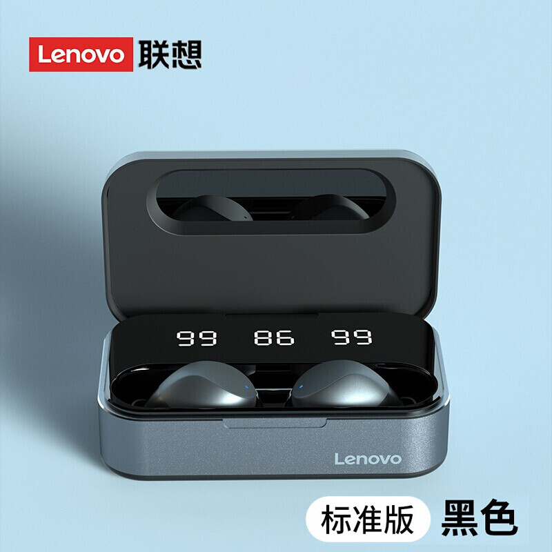 Lenovo tc08 Bluetooth wireless headset is suitable for Huawei Apple Xiaomi general sports running super long standby life in ear invisible Mini single and double ear noise reduction black for men and women
