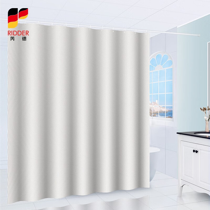 Ridder shower curtain waterproof and mildew proof bathroom sanitary interval water curtain bath shower imported from Germany dynamic 3D 180 * 200cm