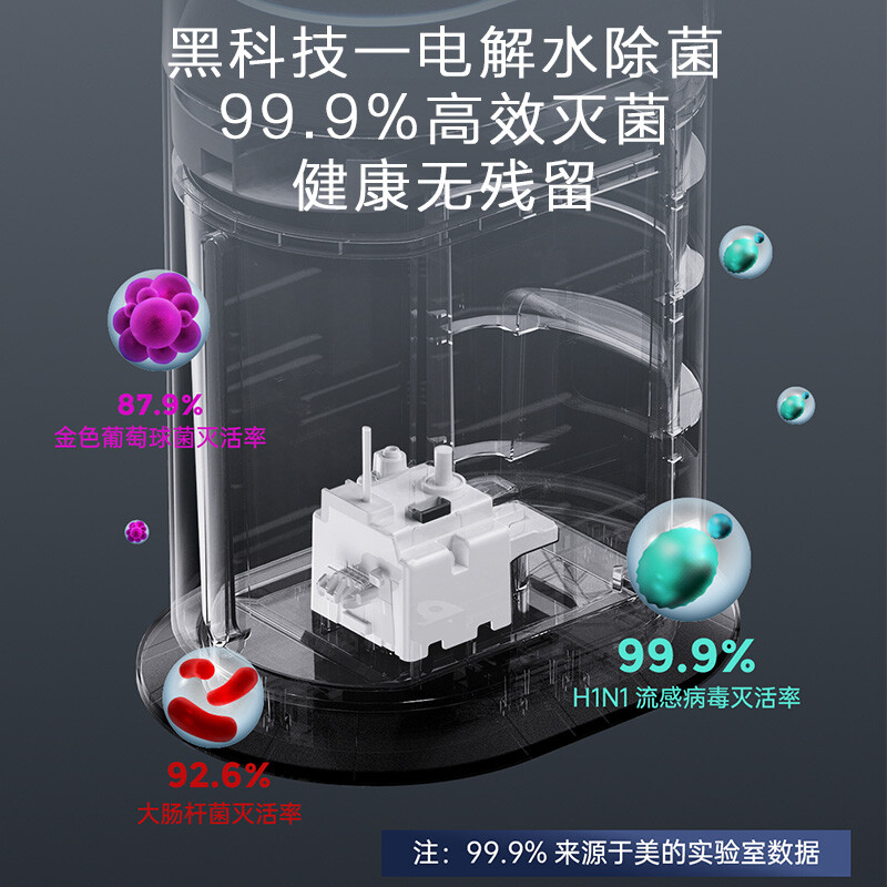 美的（Midea）冷风空调扇风机电解水降温净滤加湿易拆洗大风量遥控轻音双水箱风随温变AAF12PXJ（线下同款）