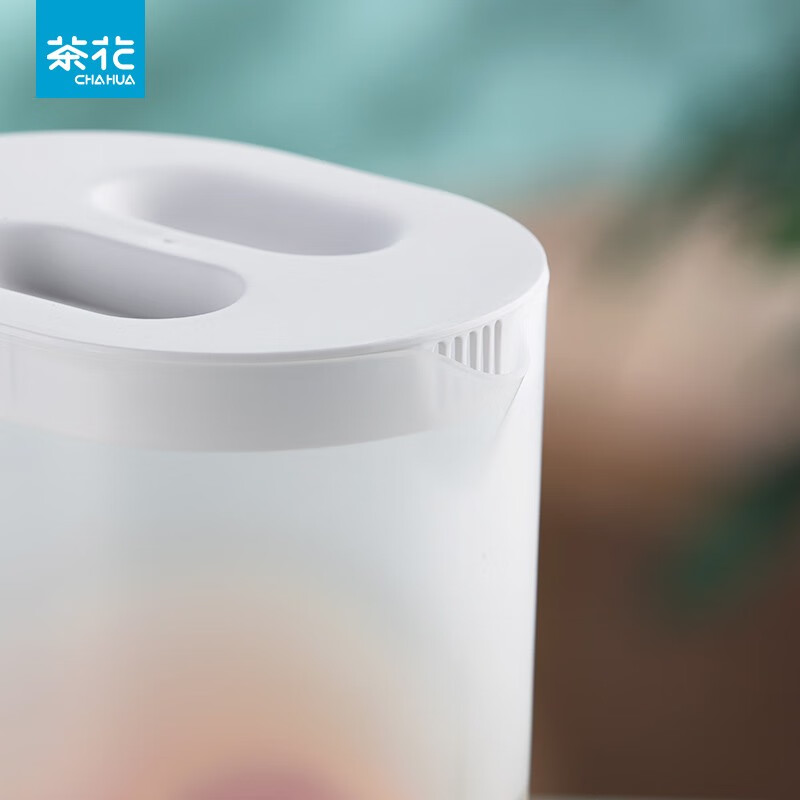 茶花（CHAHUA）茶花冷水壶 塑料大容量透明凉水壶凉水杯果汁壶冷饮壶 【2.2L】优乐凉水壶L-透明白
