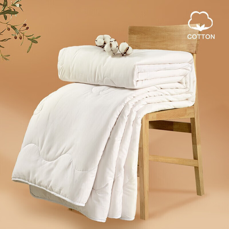 富安娜家纺被子 棉花被芯冬季加厚棉被保暖冬厚被 单人学生宿舍盖被 博雅 1.2m床(152*210cm)