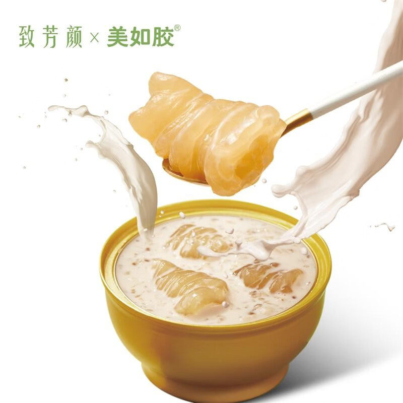致芳颜美如胶牛奶银耳花胶羹252g碗进口鱼胶新食尚甜品礼盒装不额外添加 牛奶银耳花胶羹252g*6碗礼盒装