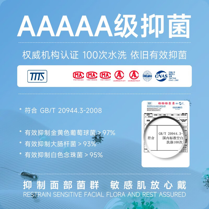 驼人康君防晒面罩女夏季防紫外线轻薄透气户外开车遮阳冰丝防晒口罩护眼角 凉感冰丝护颈-S05 天空蓝