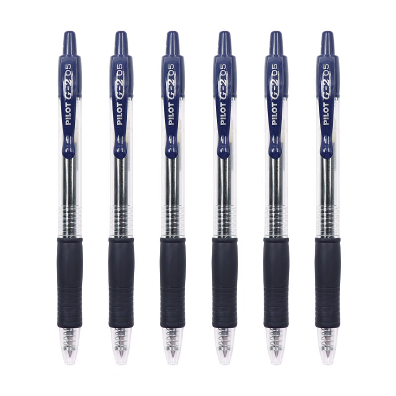 Japan pilot bl-g2-5 push neutral pen bullet gel pen signature pen blue black 0.5mm 6 pieces