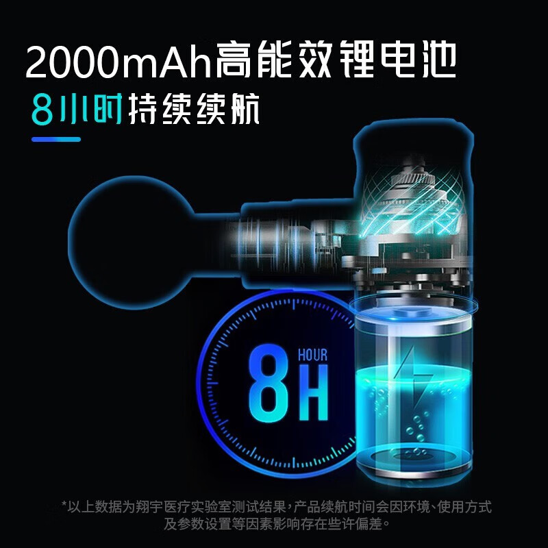 翔宇医疗 深层肌肉刺激仪健身放松理疗仪专业便携筋膜枪二类器械肌肉经络颈肩按摩器XY-DMS-102C 星空银