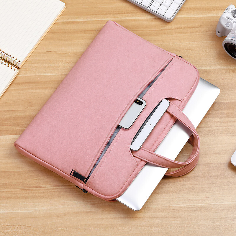 Ninth city v. nine Apple computer bag women's portable 13.3 inch Laptop Bag inch anti splash Lenovo millet inner bag vd9bv11984j Pink