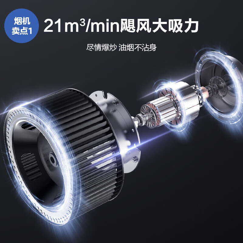 美的（Midea）抽油烟机侧吸式家用厨房油烟机大吸力吸油烟机CXW-270-J25S