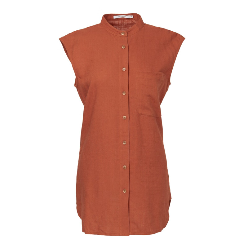 CA200094 Women's simple round collar loose sleeveless shirt
