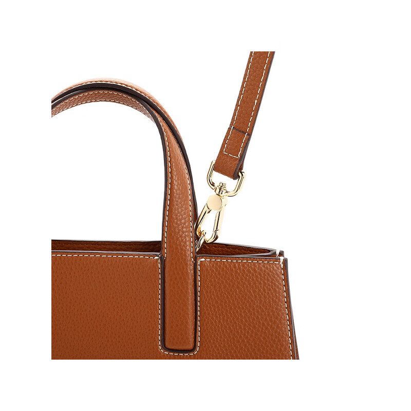 百丽简约质感手提包女2023夏季新商场同款单肩斜挎包X6623BX3 棕色 F