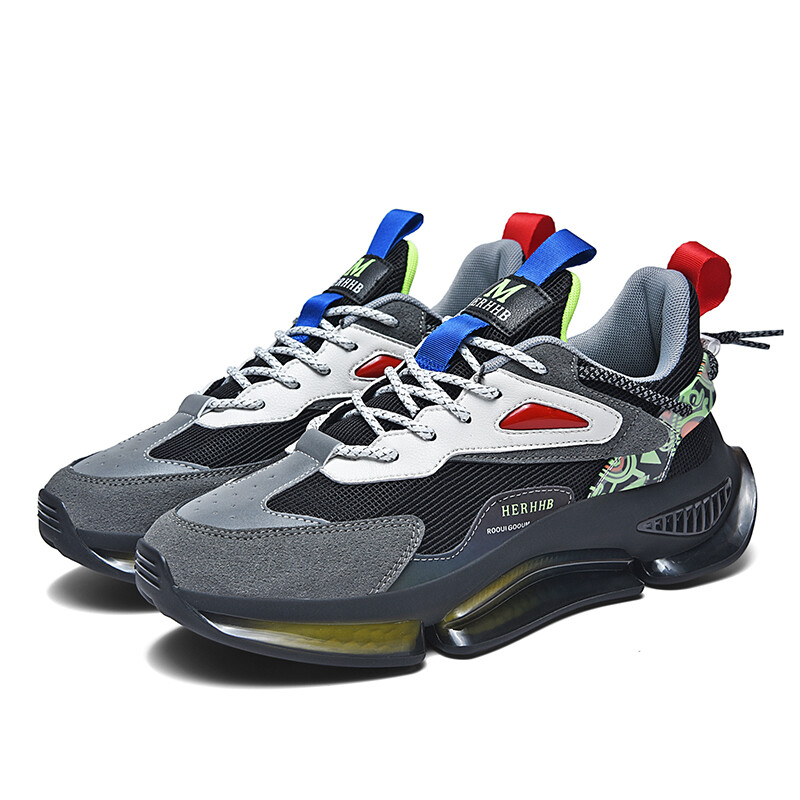 Carofirld old daddy shoes national tide sneakers popcorn breathable tide shoes black CF140032