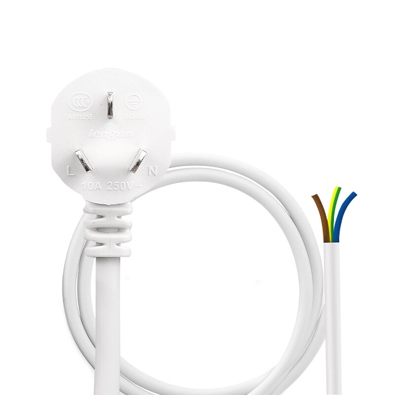 Lengon 10A power extension cable three core wire plug with wire socket row patch panel connecting line multipurpose household industrial wiring lg-08, with a total length of 1m