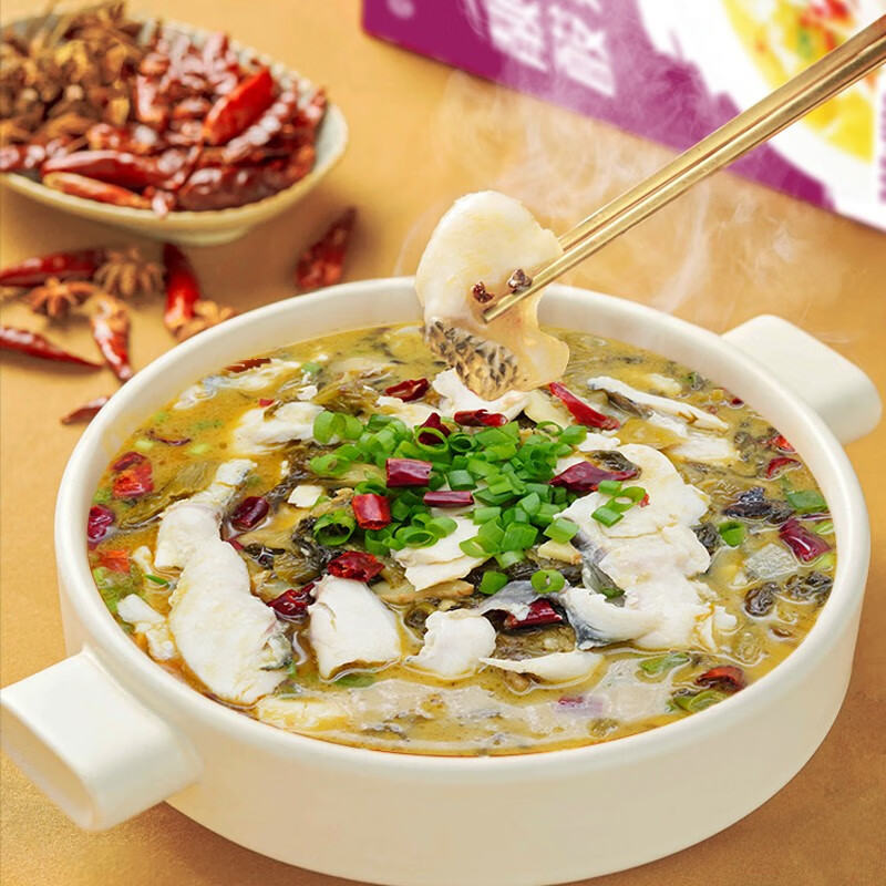 聚春园 中华老字号酸菜鱼 靓汤酸菜黑鱼片半成品菜 加热即食快煮速食