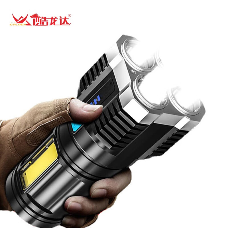 酷龙达COLODA 强光四核防水远射探照手电筒 CLD-YF03
