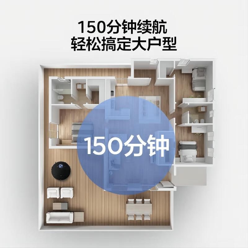 美的(Midea)M7极地白智能扫地机器人激光导航扫拖一体4000Pa大吸力APP控制智能规划