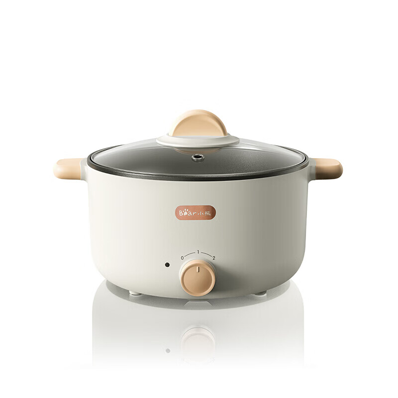 小熊（Bear） 电热锅电煮锅小电锅多功能家用不粘电煎锅宿舍小锅学生寝室一体泡面小火锅料理锅料理锅 DRG-D30T3 3升容量 8cm深锅