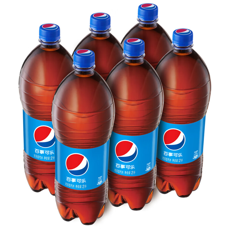 百事可乐 Pepsi 碳酸饮料整箱 2L*6瓶 (新老包装随机发货) 百事出品-融创集采商城
