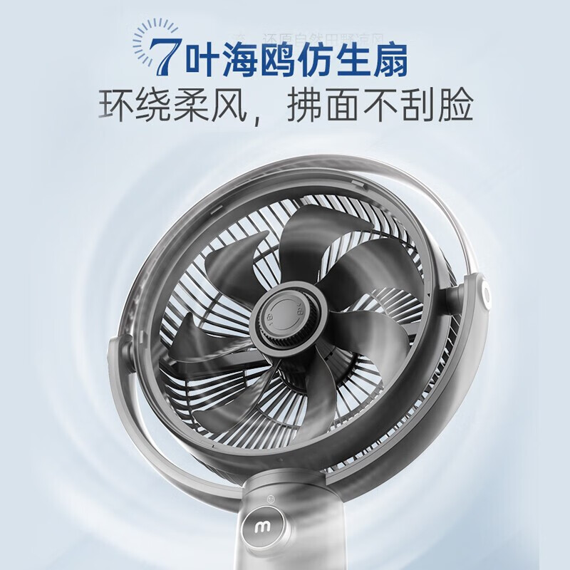 摩飞电器（Morphyrichards）电风扇 家用无线立式风扇落地扇 户外长续航遥控直流变频伸缩便携电扇 MR3700白