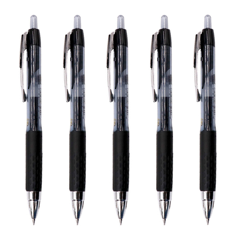 Japan Mitsubishi (UNI) 0.5 push neutral pen student examination office black signature pen umn-207 (replacement core umr-85) 5 pieces