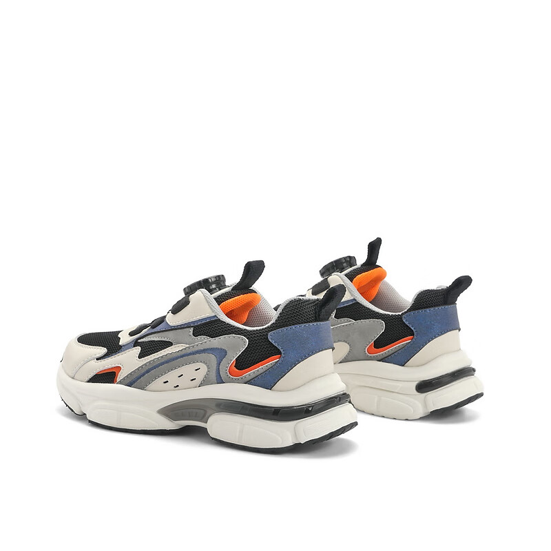 百丽透气网面老爹鞋童鞋2023秋季新商场同款休闲拼色运动鞋C3102C83 黑色 36