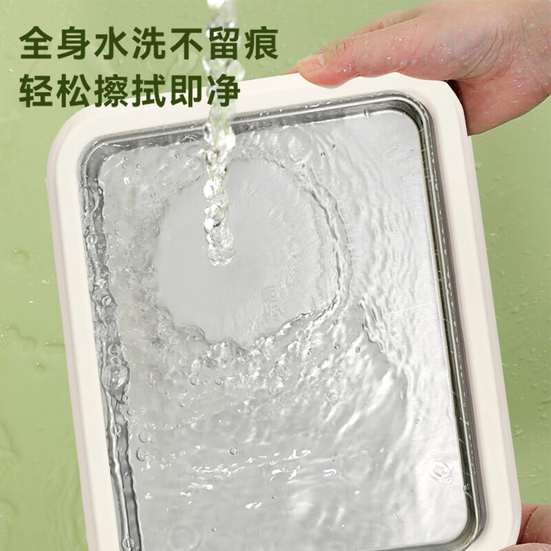 Abereve艾贝丽炒冰机 小型炒酸奶机儿童制冰机器食品级304不锈钢炒酸奶盘炒冰沙机【赠送炒铲】ABL-CB916 白色